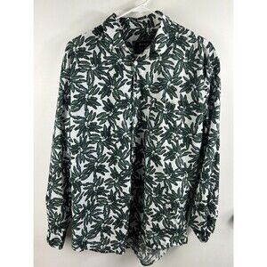 Paura Men’s Button Down Shirt Floral Fantasy Made In Italy Tropical Size M